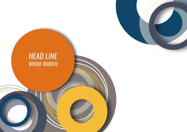 明亮抽象重叠的圆圈和线条。您可以用于广告、海报、模板、业务演示。向量图片下载