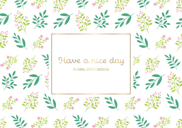 花卉插图卡片设计，春天的颜色图片下载