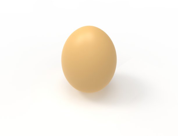 一个鸡蛋在白色背景孤立的3D渲染图片下载
