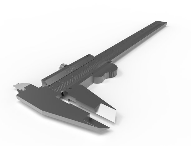 在白色背景上孤立的卡尺的3D渲染图片下载