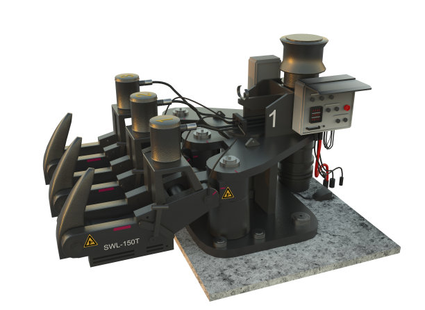 自动系泊钩。3 d渲染图片下载