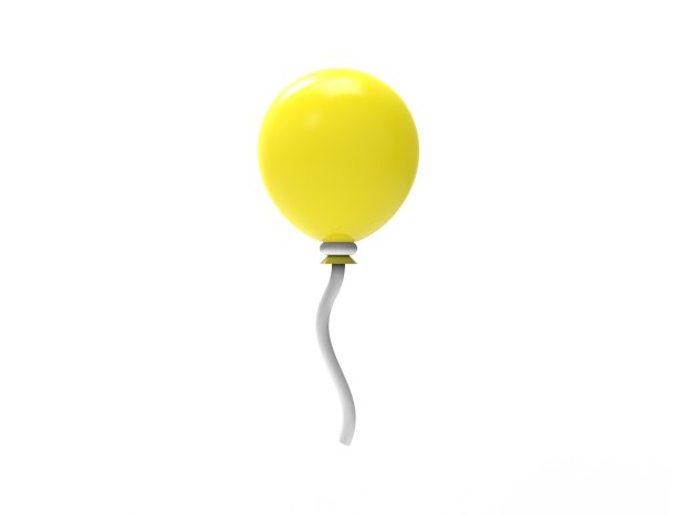 3D渲染彩色气球孤立在白色工作室背景。图片下载