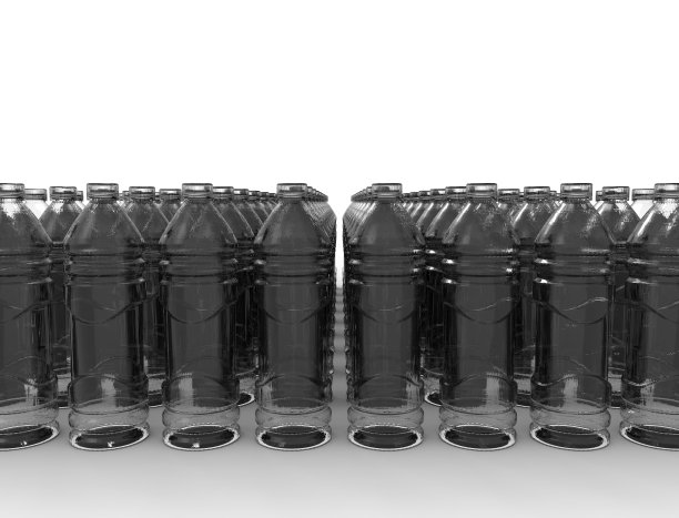 塑料瓶的3D渲染隔离在白色的工作室背景图片下载