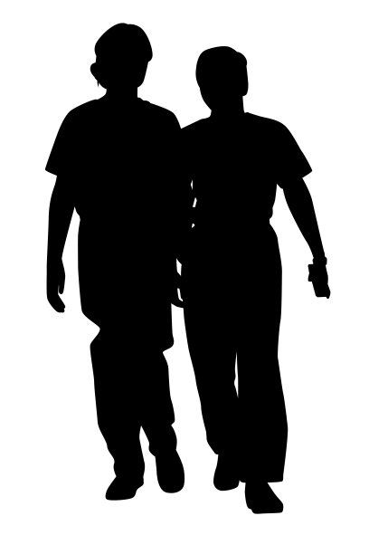 年轻女子剪影向量在白色背景图片下载