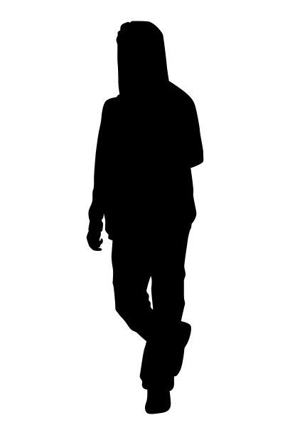 女人轮廓矢量孤立在白色背景上图片下载