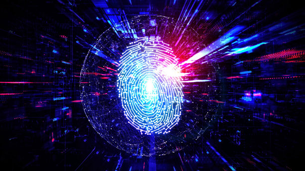 生物识别技术。生物识别认证。摘要背景图片下载