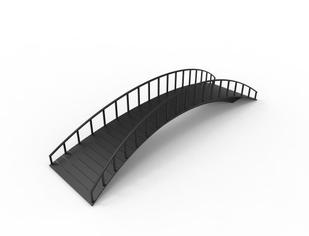 3D渲染的桥梁孤立在白色背景上图片下载