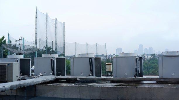 屋顶的空调机图片下载