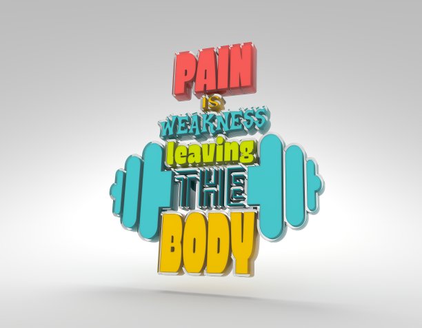 疼痛是虚弱离开身体的引语。图片下载