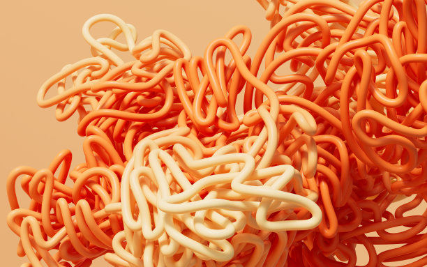 抽象线条交织，三维渲染。图片下载