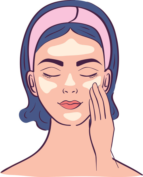 敷面膜的年轻女子图片下载