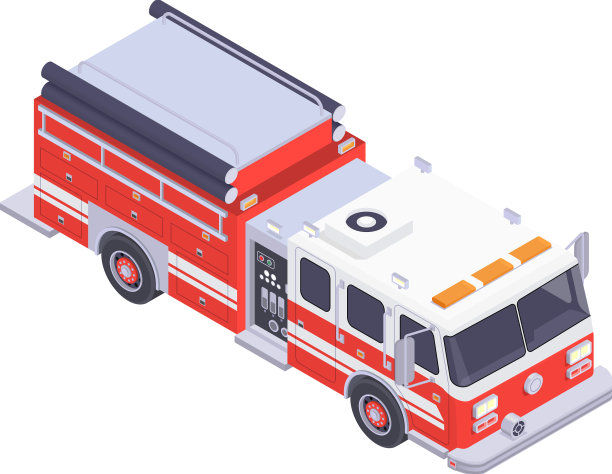等距消防车组成图片下载