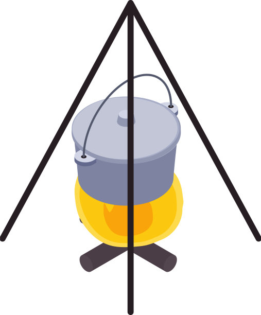 篝火等距图标图片下载