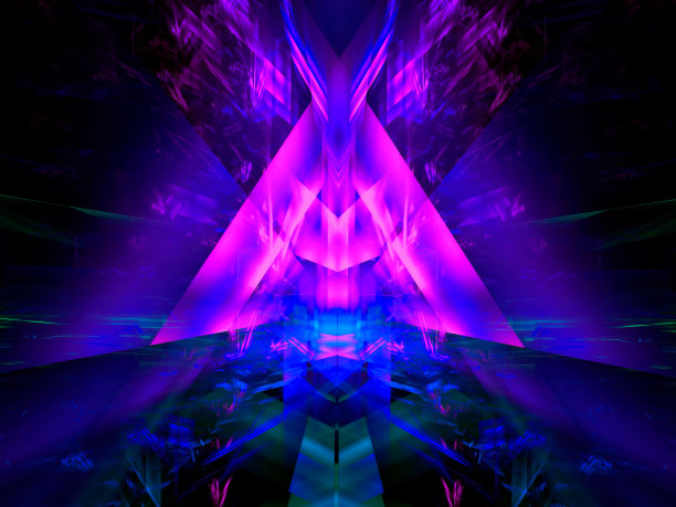 蓝色和紫色背景-抽象的3d插图图片下载