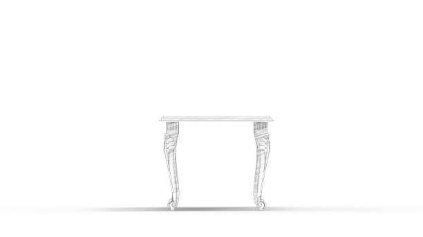 经典的复古桌子孤立在白色背景图片下载