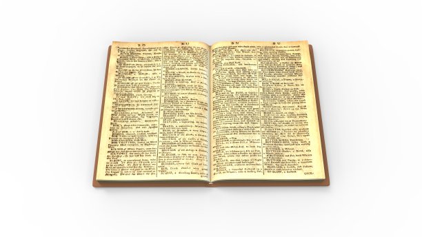 经典的书老孤立在白色工作室背景3d渲染图片下载