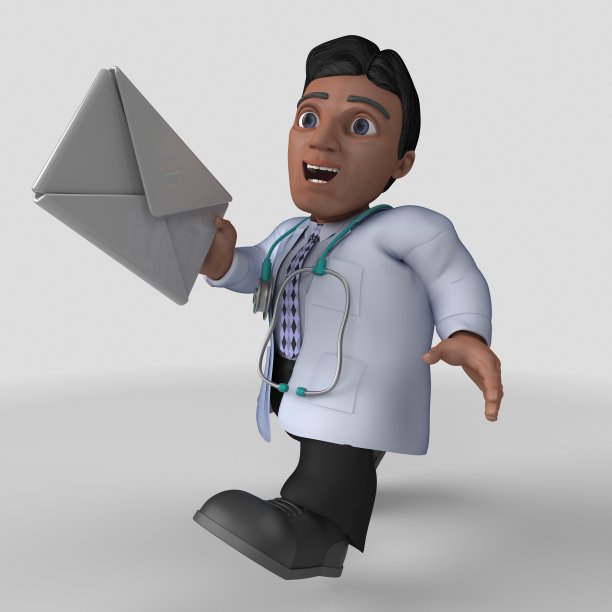 3D卡通医生角色图片下载