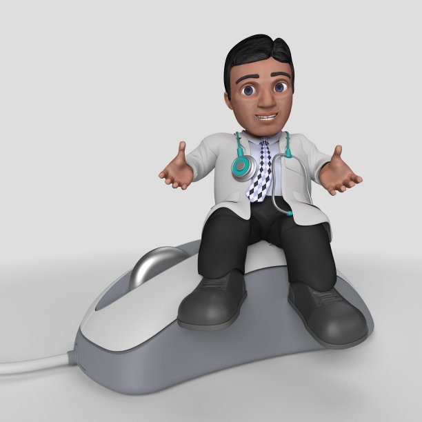 3D卡通医生角色图片下载