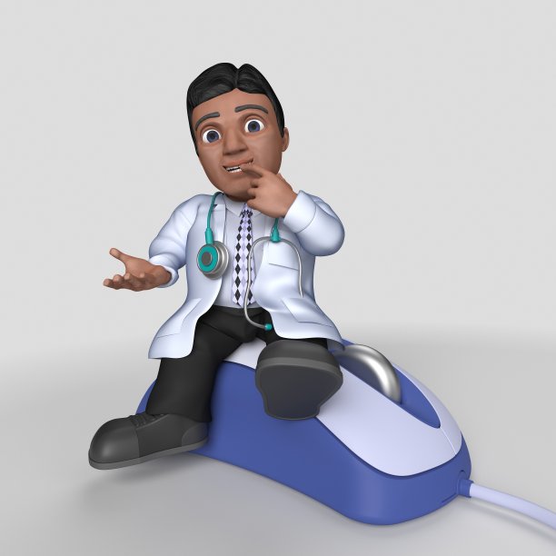 3D卡通医生角色图片下载
