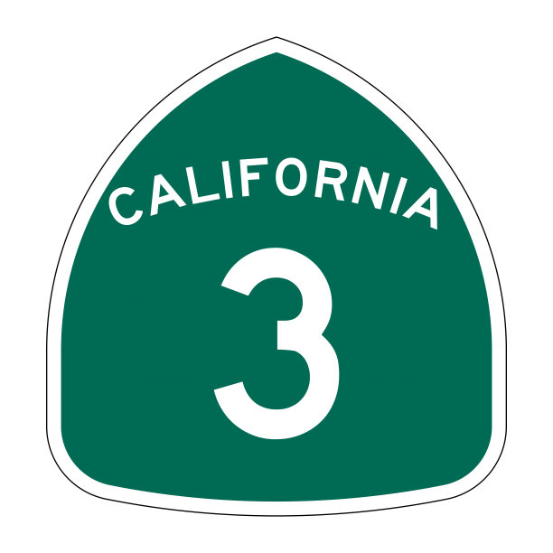 加州三号公路标志图片下载