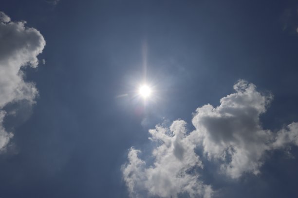 太阳和灿烂的云彩图片下载