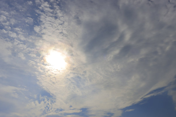 太阳和灿烂的云彩图片下载