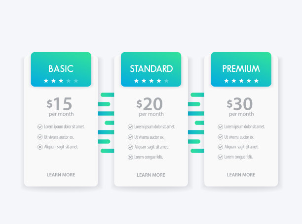 横幅关税，一套向量定价表和盒子图片下载