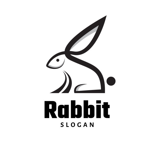兔子标志设计模板图片下载