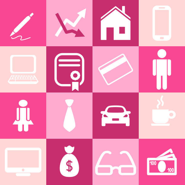 日常生活的男人，女人或夫妇，图标集矢量插图图片下载