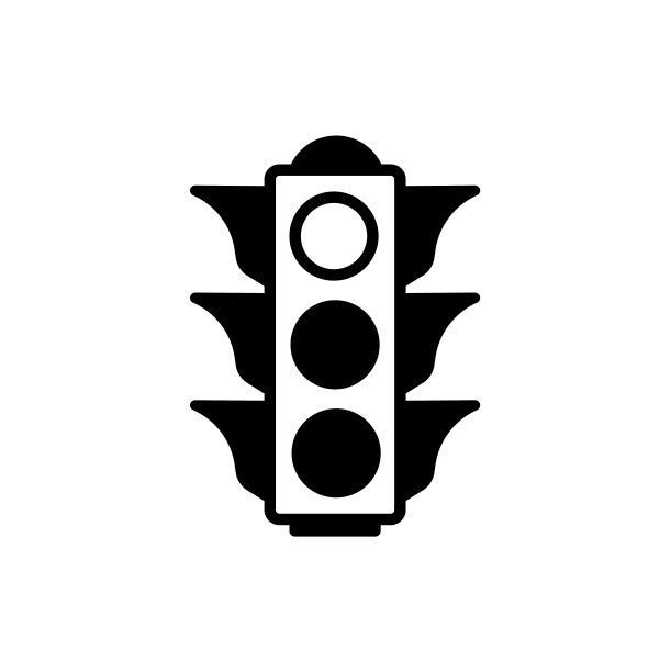 交通灯图标矢量孤立在白色，标志和符号。图片下载