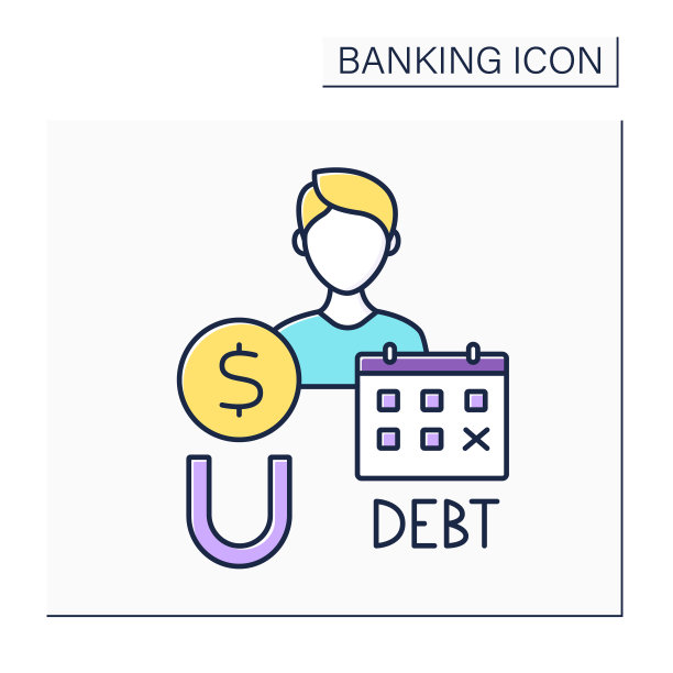 债务收集器颜色图标图片下载