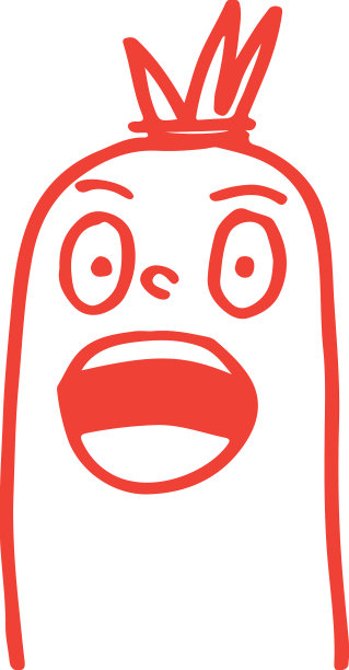 可爱的香肠人物卡通情感设计图片下载