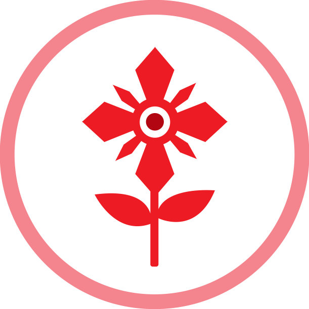 花图标植物标志符号设计图片下载