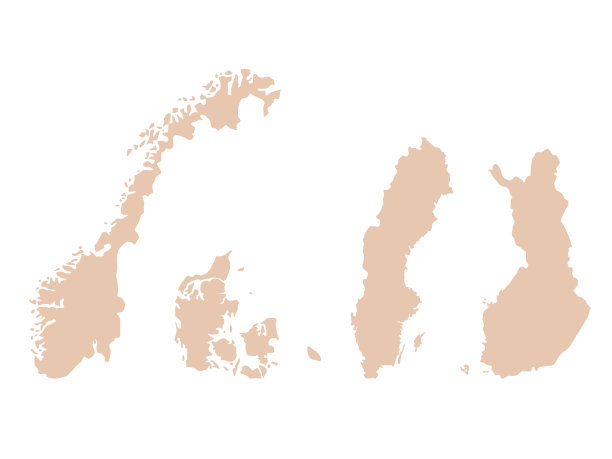 北欧国家地图图片下载