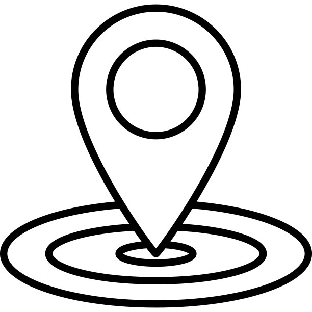 位置符号轮廓图标矢量图片下载