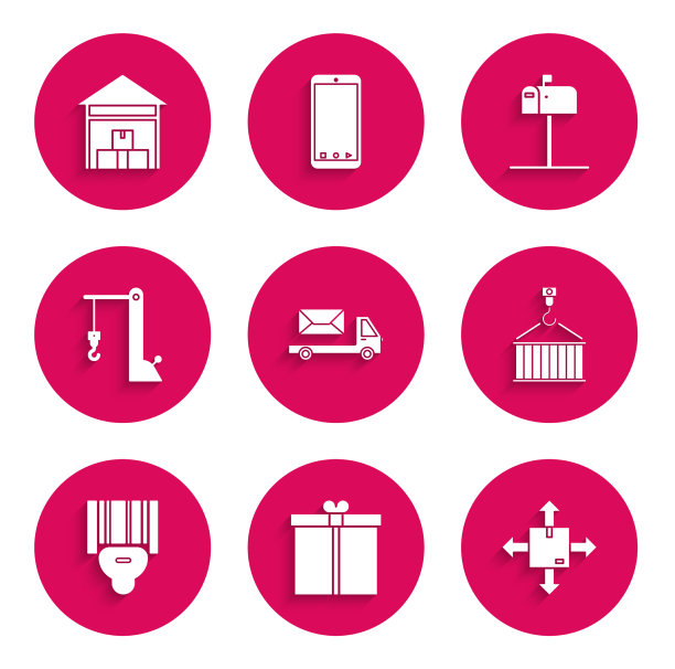 设置邮车礼品盒纸板与交通图片下载