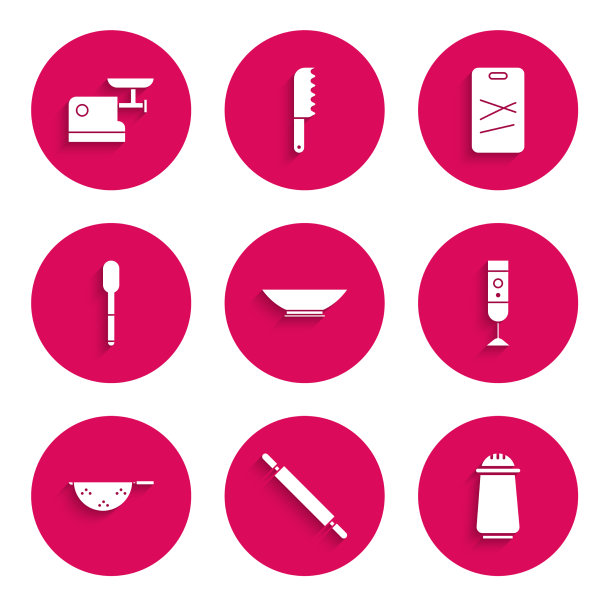 设置碗滚针盐和胡椒搅拌机图片下载