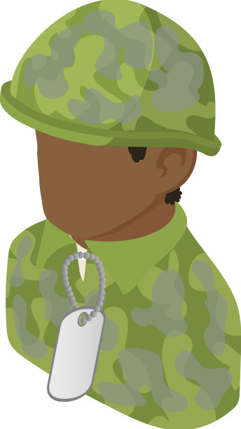 男性士兵图标等距非洲图片下载