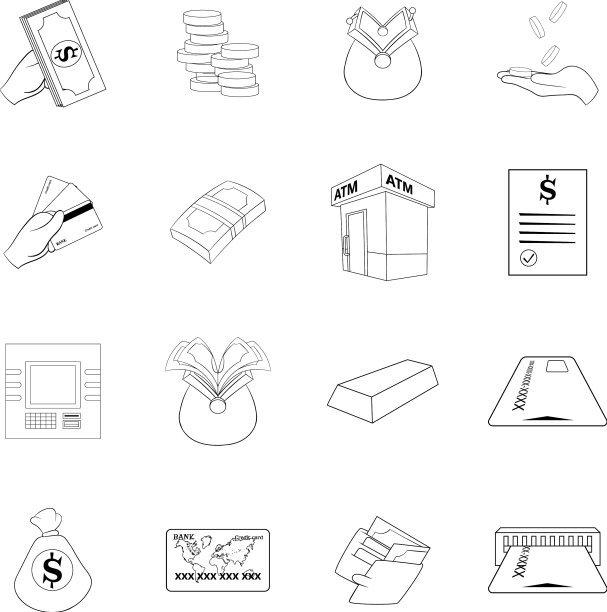 银行贷款信贷图标设置大纲图片下载