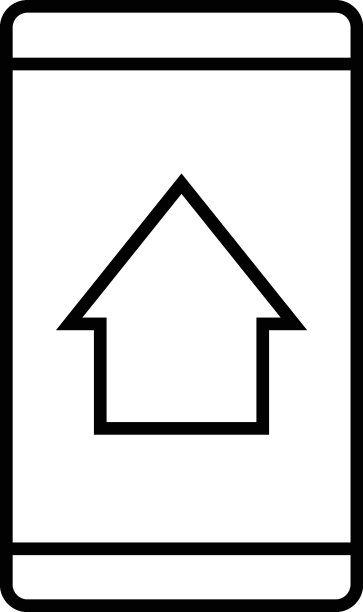 物业及按揭概念。矢量轮廓符号，细线。完美的广告，网站，网上商店和商店。电话显示上私人住宅的线路图标图片下载