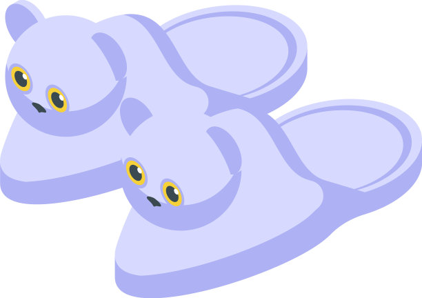 猫家拖鞋图标等距可爱的鞋图片下载