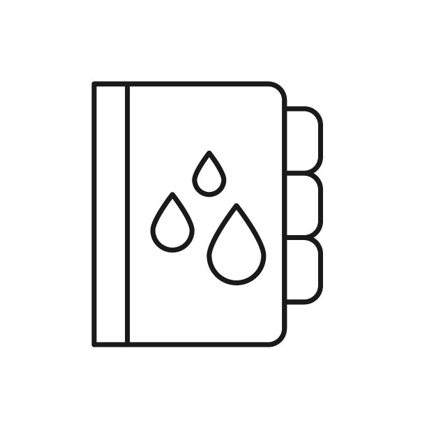 矢量轮廓符号适用于网页，网站，商店，商店，社交网络。可编辑的中风。线图标水滴在书的封面上图片下载