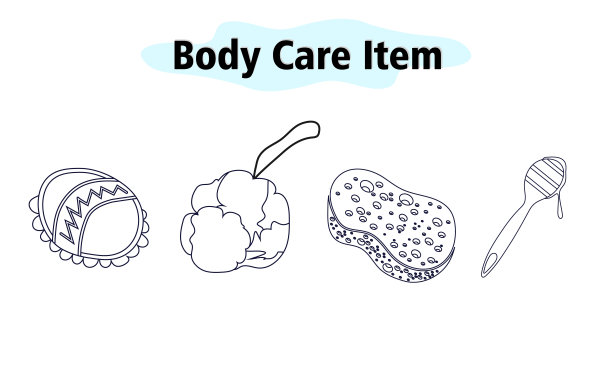 洗澡用的一套毛巾。用于水疗的蜂蜜勺。身体保健。向量插图在一个白色背景的线性设计。图片下载