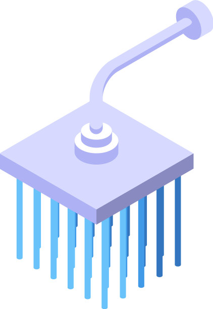 水疗淋浴头图标等距水浴图片下载