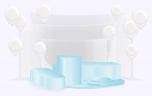 用于化妆品时尚产品展示的空展柜图片下载