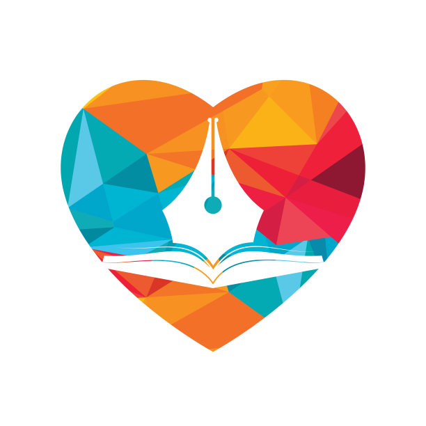 书笔矢量logo设计。教育部门标志设计矢量。图片下载