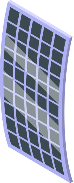 曲线太阳能电池板图标等距太阳风图片下载