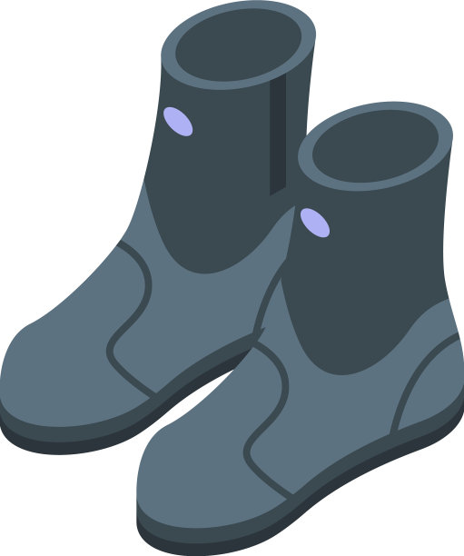 潜水靴标志等距水深图片下载