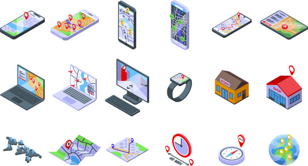 存储定位器图标设置等距办公室图片下载