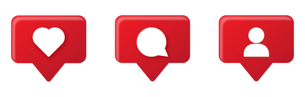 社交媒体通知图标图片下载